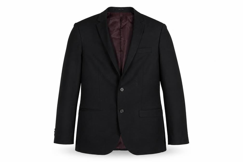 Front view of River Island Men's Black Blazer, size 44R