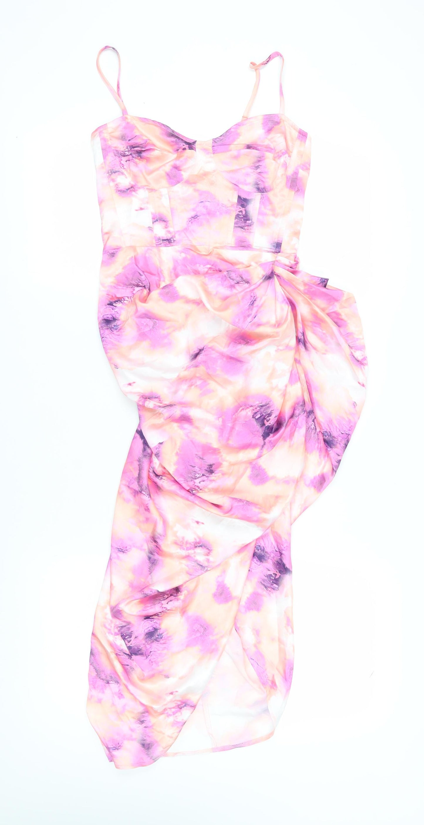 PrettyLittleThing Women's Multicoloured Tie Dye Slip Dress