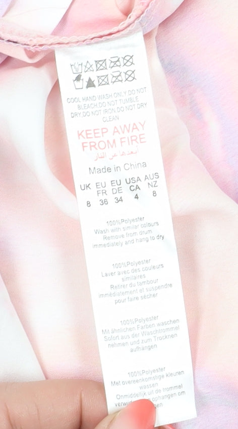 PrettyLittleThing Women's Multicoloured Tie Dye Slip Dress