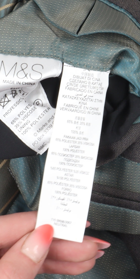 Marks and Spencer Mens Grey Long Blazer 36L