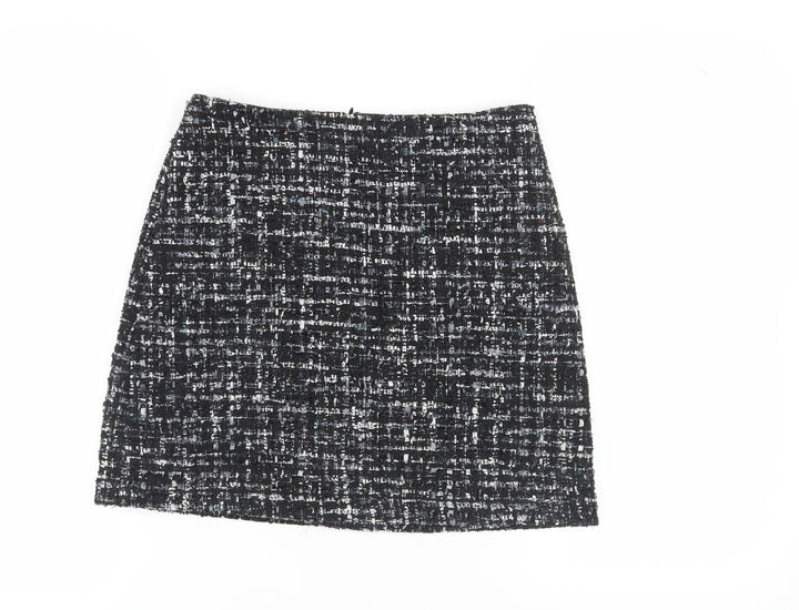 Warehouse Women Black Tweed Pencil Skirt Size 10
