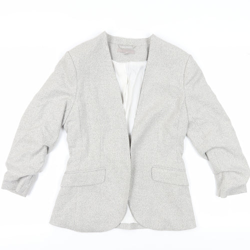 H&M Grey Womens Blazer, Size 8, Regular Fit