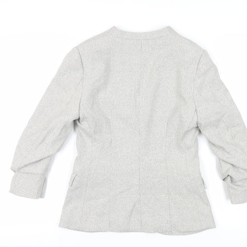 H&M Grey Womens Blazer, Size 8, Regular Fit