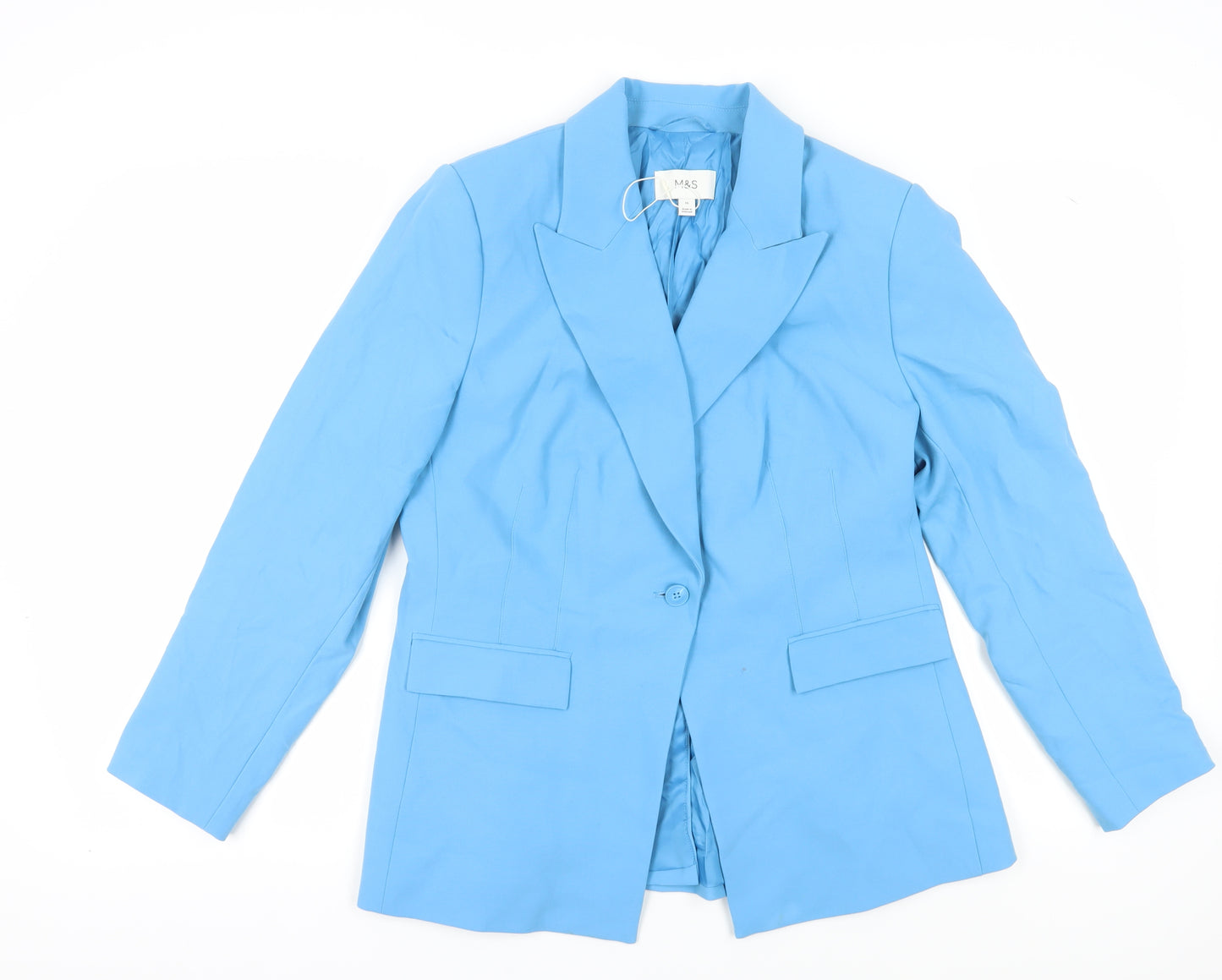 Marks and Spencer Women's Blue Blazer, Size 16