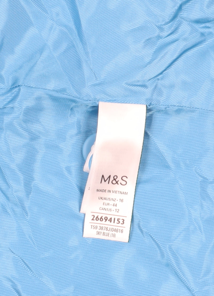 Marks and Spencer Women's Blue Blazer, Size 16