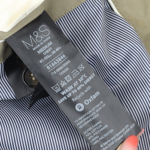 Marks and Spencer Men's Beige Medium Trench Coat