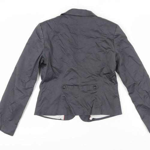 H&M Women's Black Suit Jacket, Size 12, Elegant Style