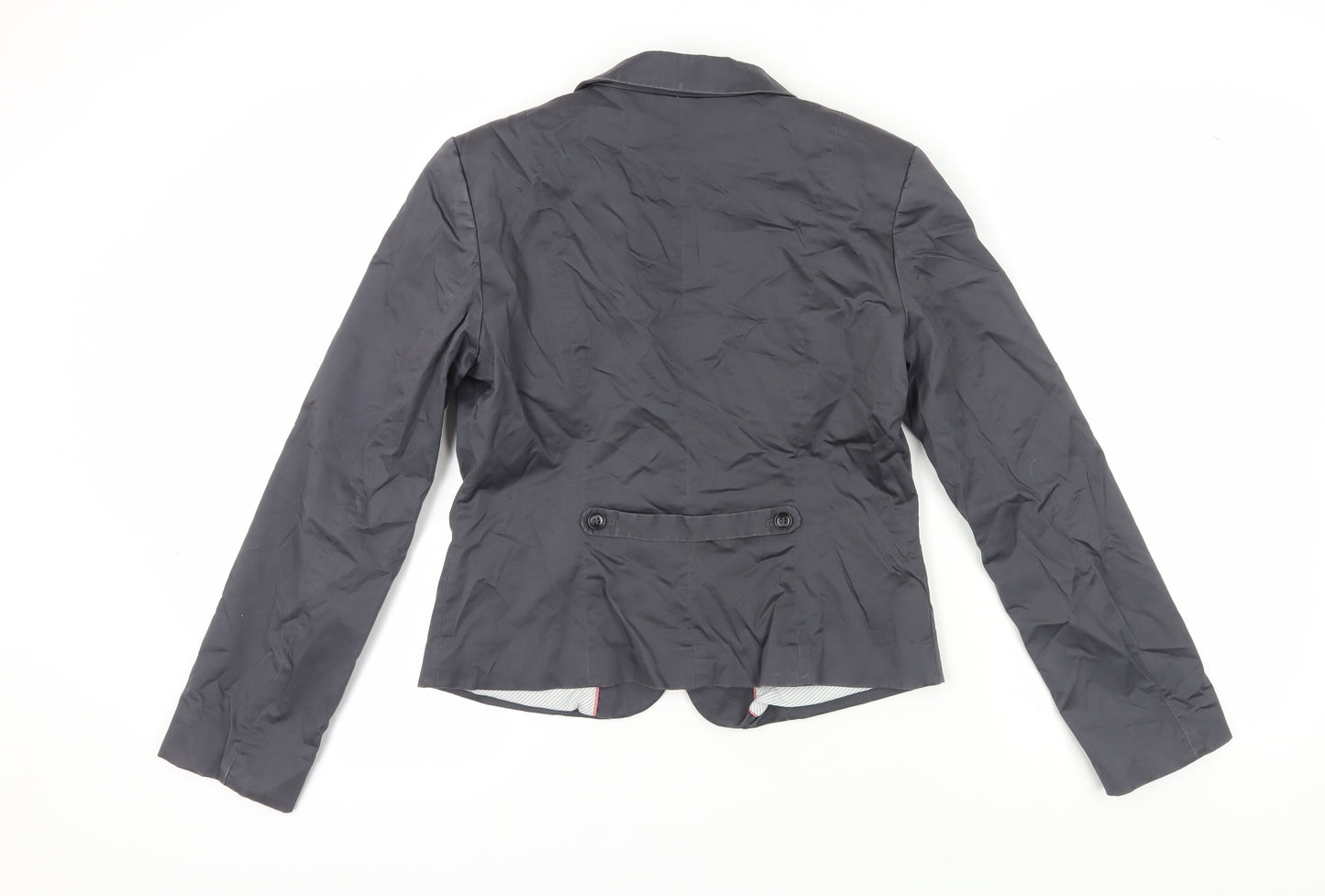 H&M Women's Black Suit Jacket, Size 12, Elegant Style