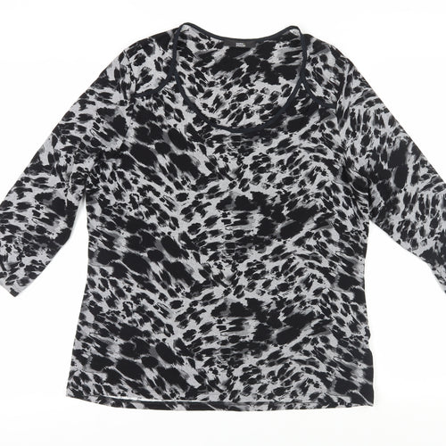 Marks and Spencer Women's Grey Animal Print Blouse