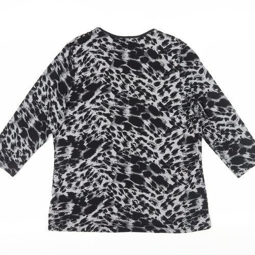 Marks and Spencer Women's Grey Animal Print Blouse