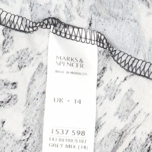 Marks and Spencer Women's Grey Animal Print Blouse