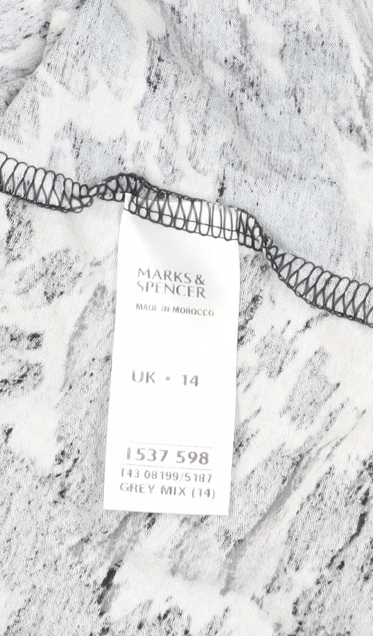 Marks and Spencer Women's Grey Animal Print Blouse