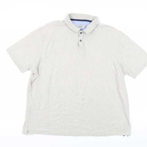 Marks and Spencer Men’s Beige Polo 2XL Short Sleeve Comfortable