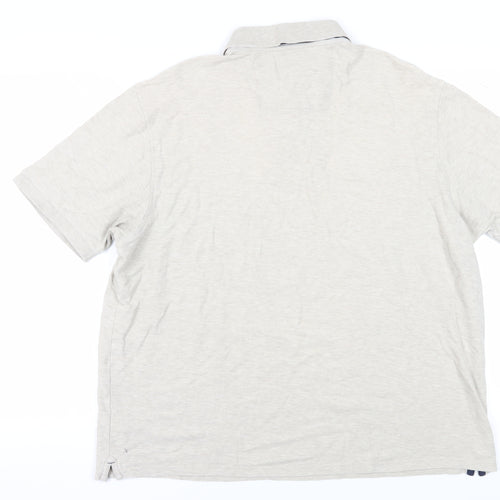 Marks and Spencer Men’s Beige Polo 2XL Short Sleeve Comfortable
