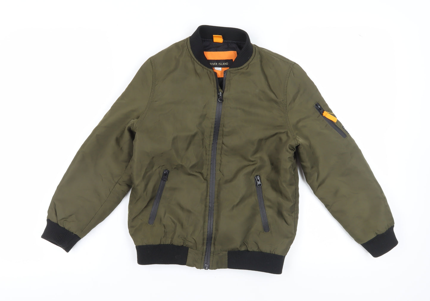 River Island Boys Green Bomber Jacket 9-10 Years