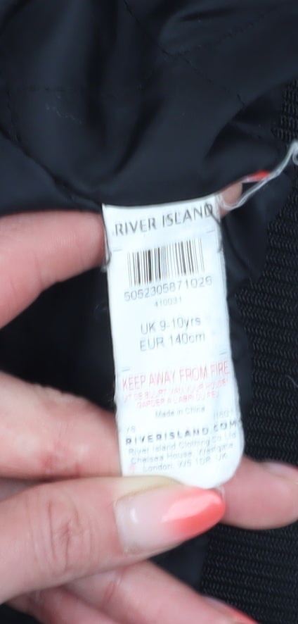 River Island Boys Green Bomber Jacket 9-10 Years