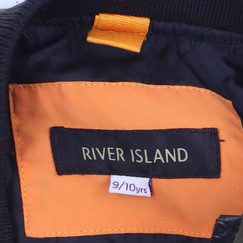 River Island Boys Green Bomber Jacket 9-10 Years