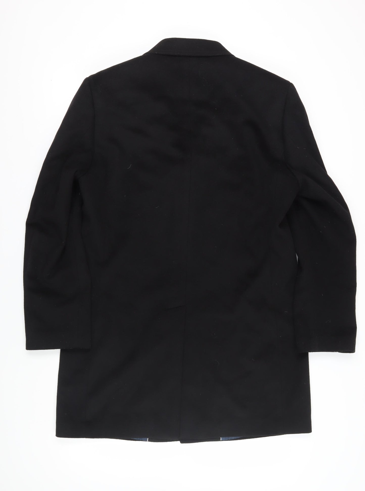 Marks and Spencer Men's Black Wool Overcoat Size M