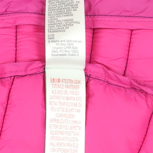 Marks and Spencer Girls Blue Puffer Jacket 8-9 Years