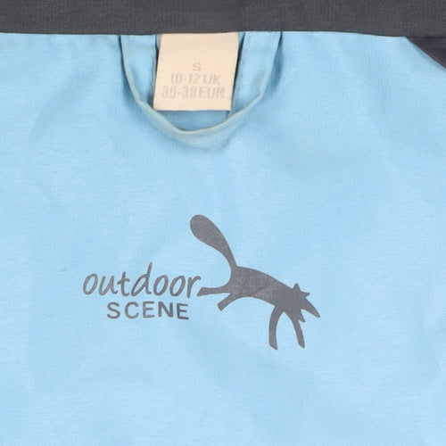 Outdoor Scene Women's Blue Rain Coat Size 10-12