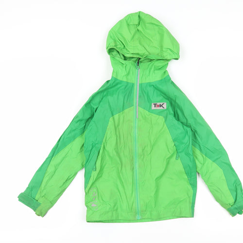 Higear Girls Green Windbreaker Jacket Age 7-8 Years