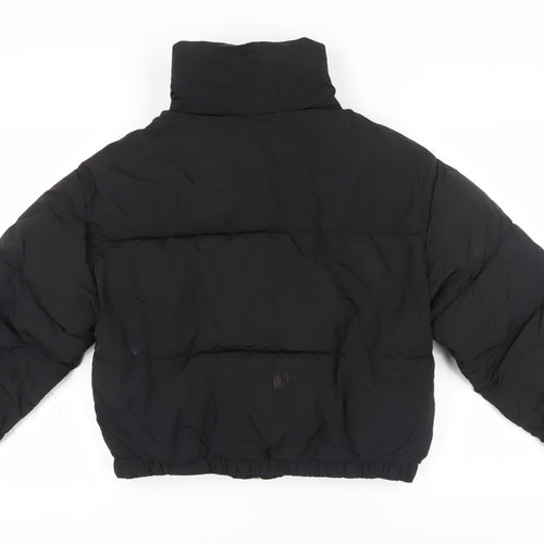 Bershka Women's Black Puffer Jacket, M, Winter Casual