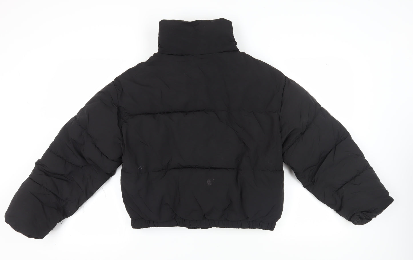 Bershka Women's Black Puffer Jacket, M, Winter Casual