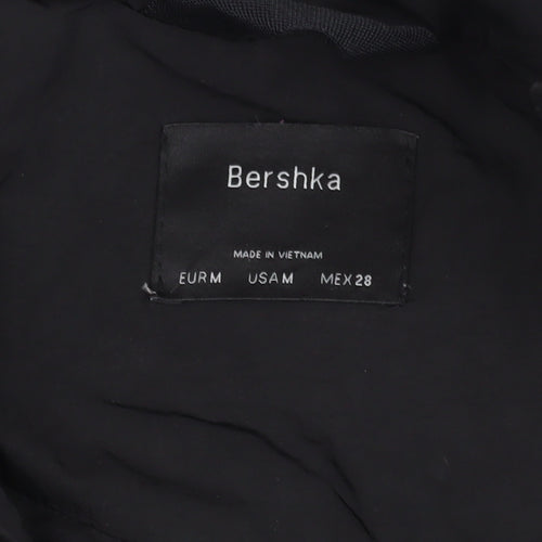 Bershka Women's Black Puffer Jacket, M, Winter Casual