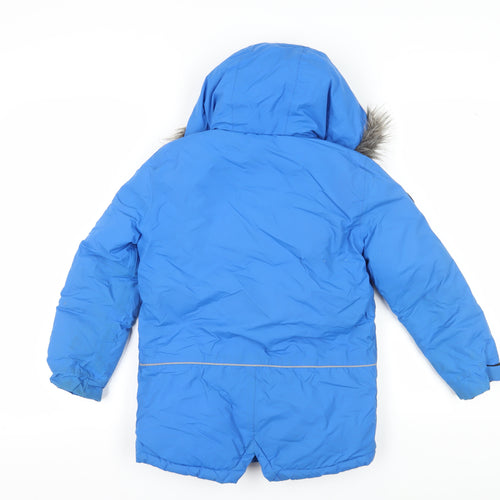 John Lewis Boys Blue Puffer Jacket with Hood, 9 Years