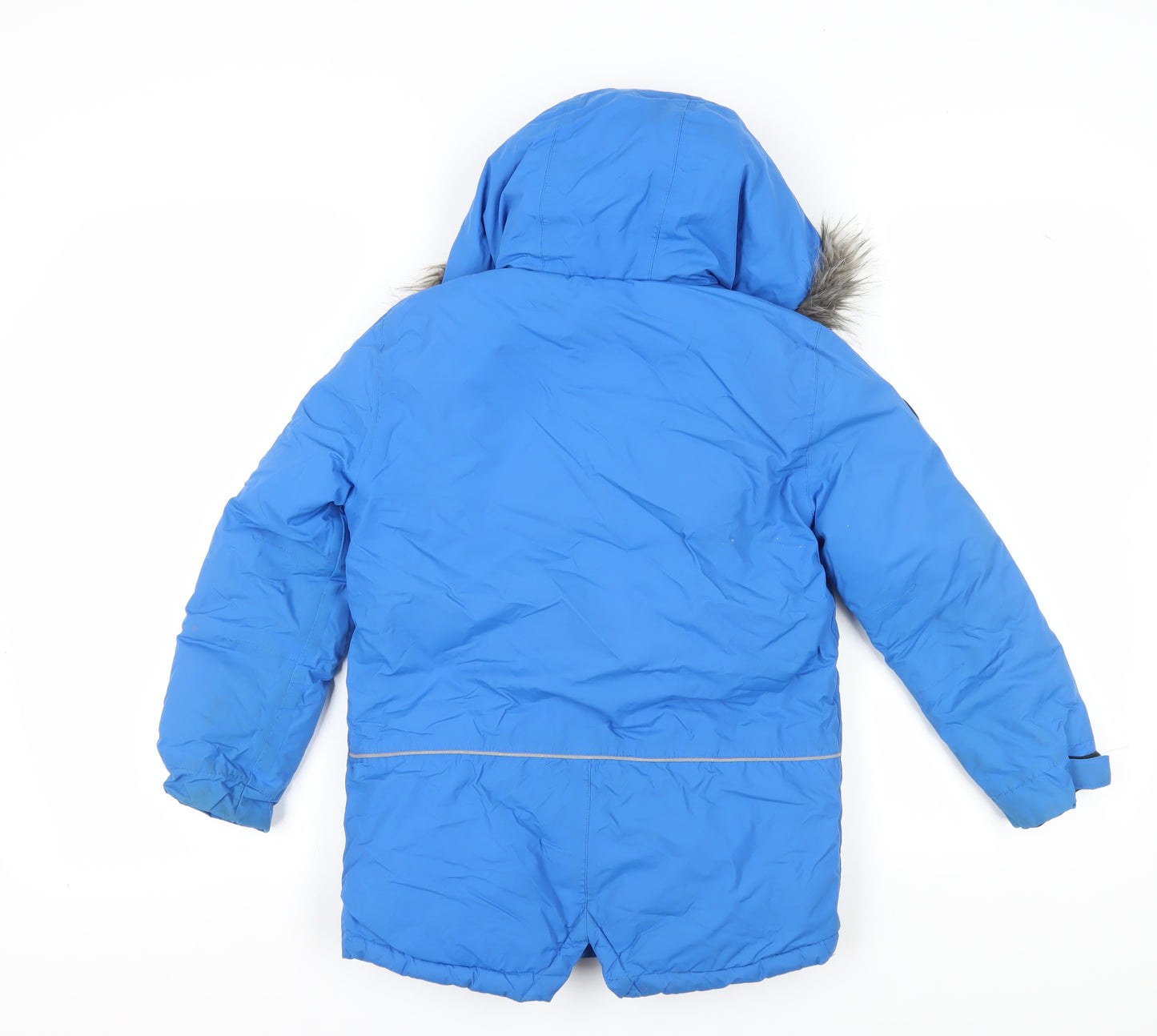 John Lewis Boys Blue Puffer Jacket with Hood, 9 Years