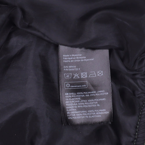 H&M Boys Green Bomber Jacket Size 13 Years