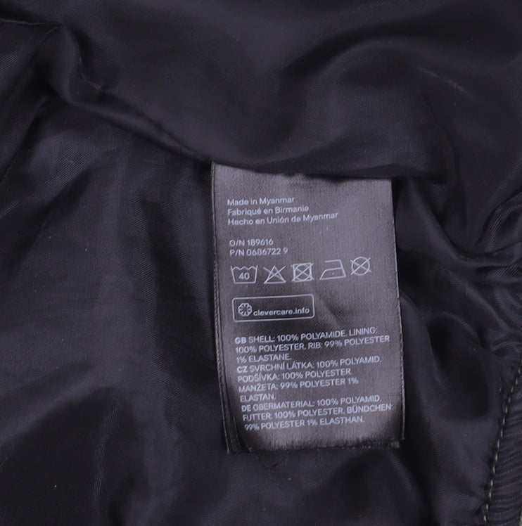 H&M Boys Green Bomber Jacket Size 13 Years