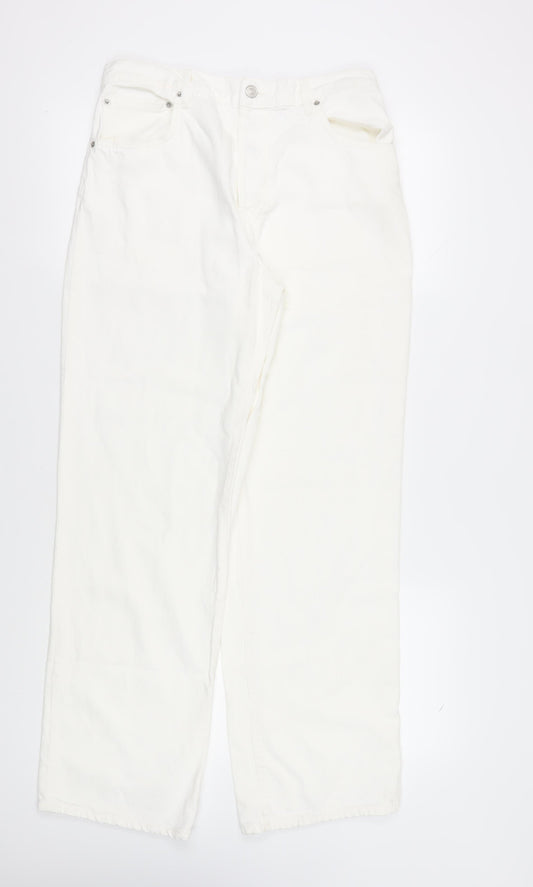 Zara Women's White Straight Jeans Size 18