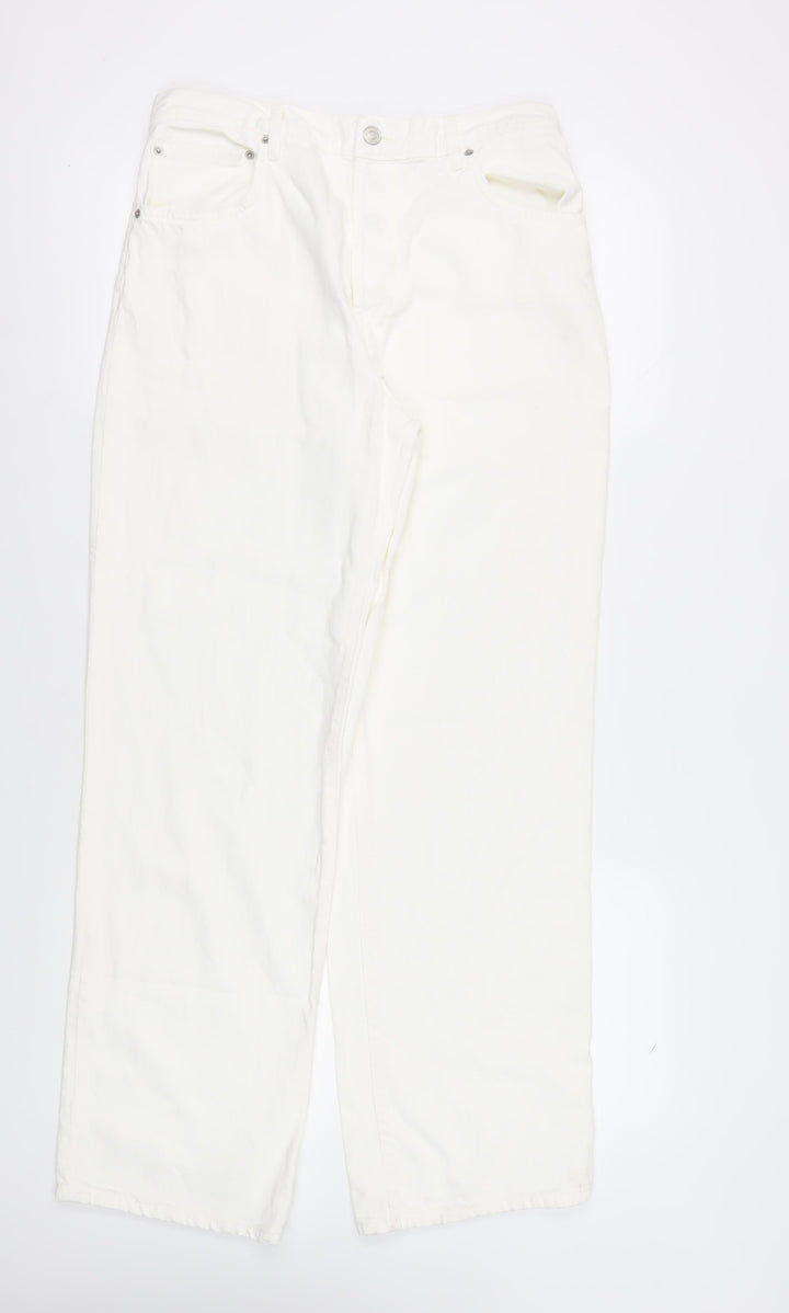 Zara Women's White Straight Jeans Size 18