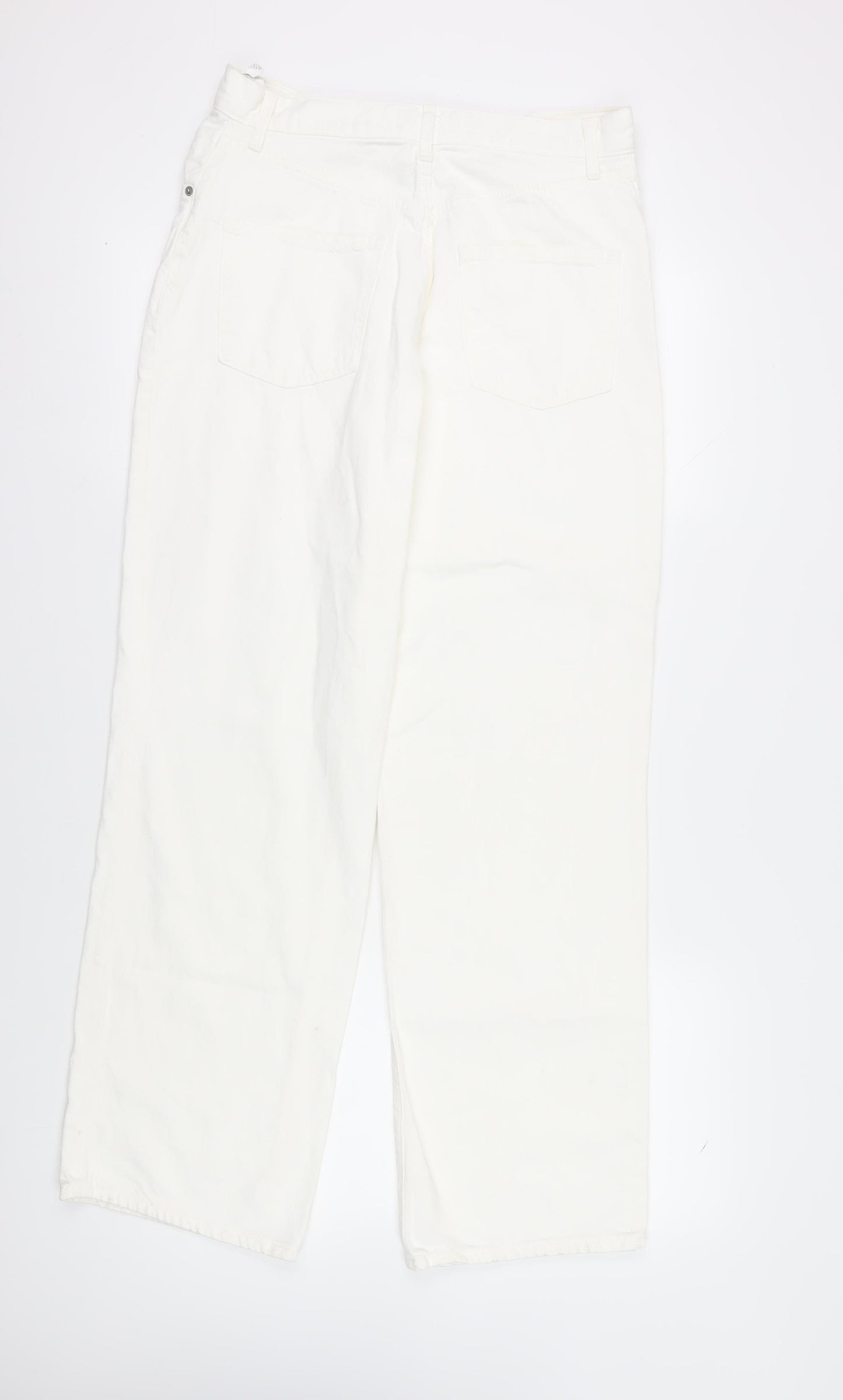 Zara Women's White Straight Jeans Size 18