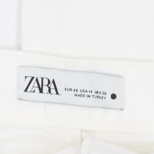 Zara Women's White Straight Jeans Size 18