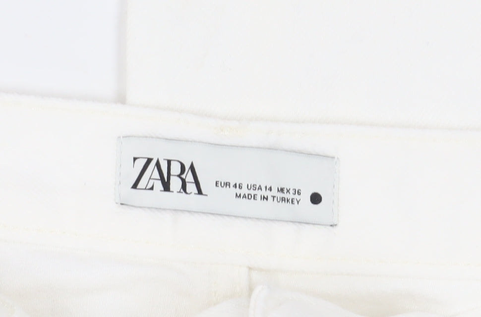 Zara Women's White Straight Jeans Size 18