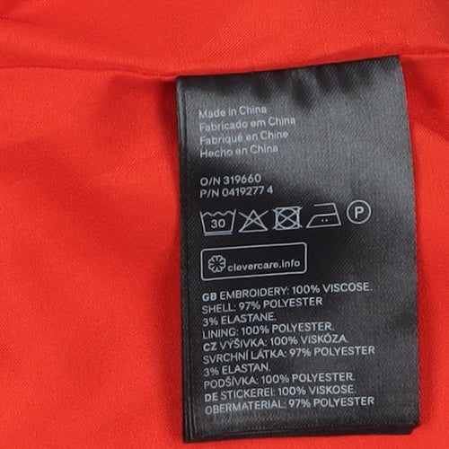 H&M Women's Red Bomber Jacket S, Casual Style