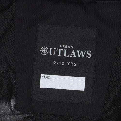 Urban Outlaws Boys Black Hooded Jacket 9-10Y
