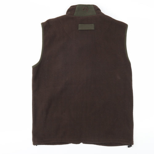 Rydale Men's Brown Mid-Length Waistcoat with Embroidery