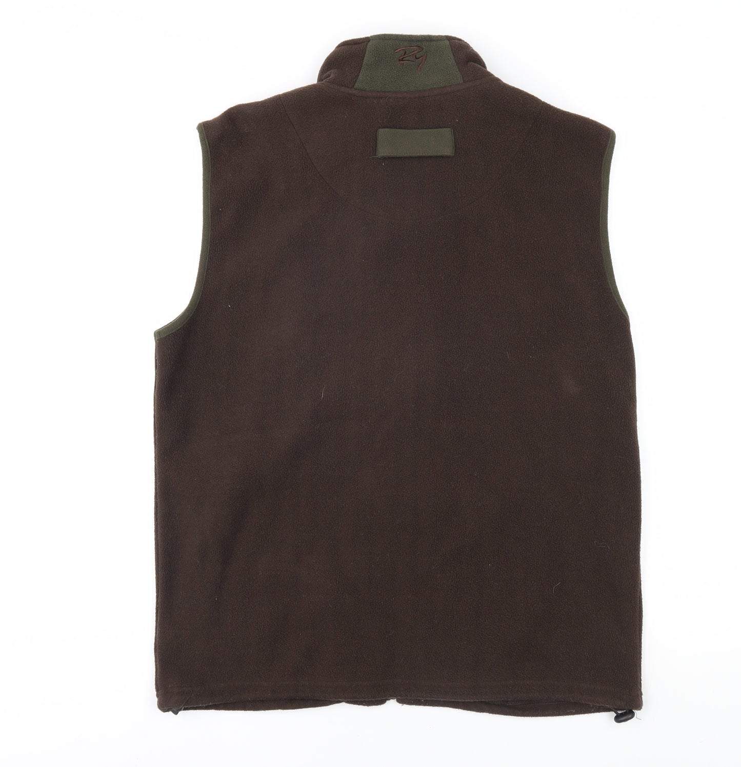 Rydale Men's Brown Mid-Length Waistcoat with Embroidery