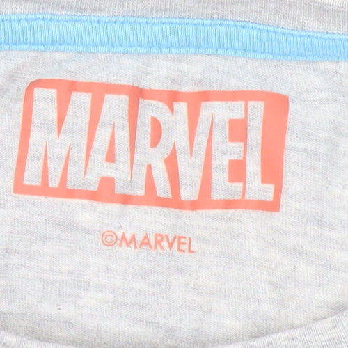 Marvel Men's Grey Graphic Superhero Dad T-Shirt, S