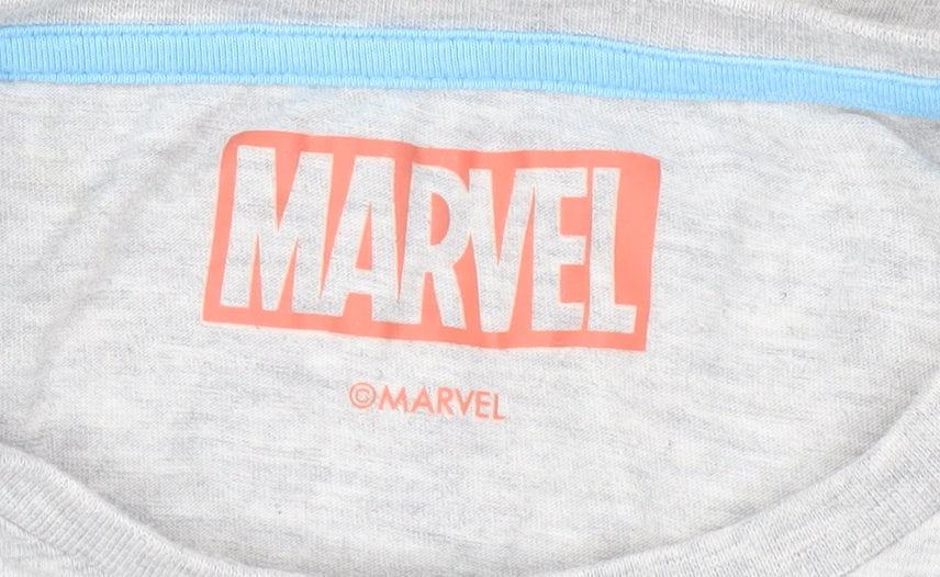 Marvel Men's Grey Graphic Superhero Dad T-Shirt, S