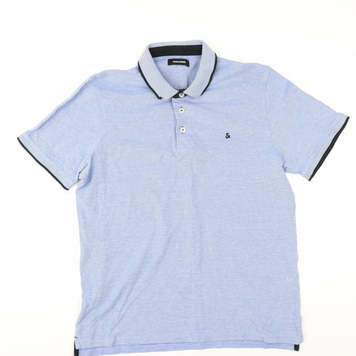 Jack & Jones Men's Blue XL Polo Shirt Short Sleeve