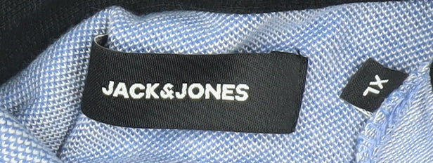 Jack & Jones Men's Blue XL Polo Shirt Short Sleeve