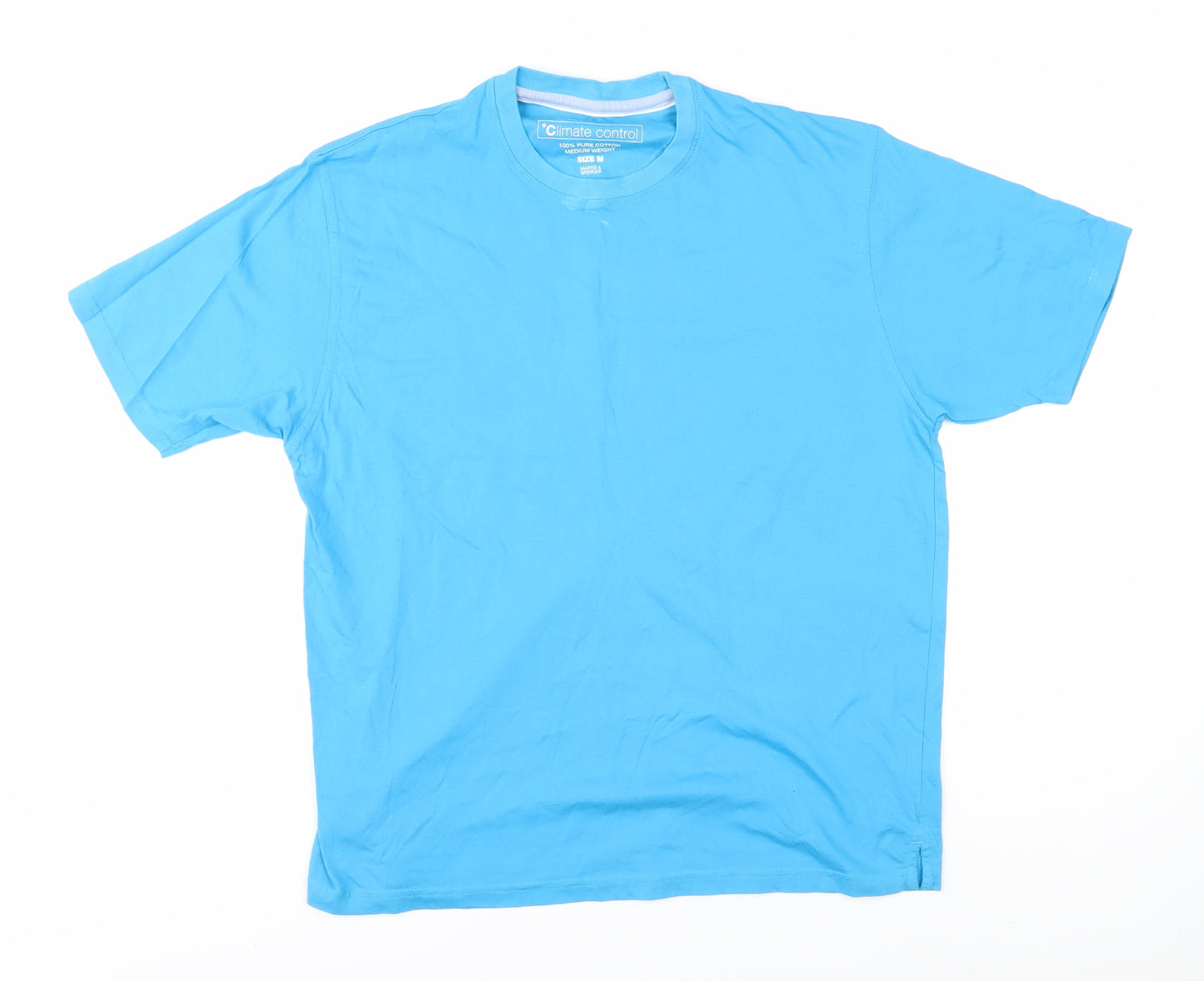 Marks and Spencer Blue Men's Crew Neck T-Shirt M