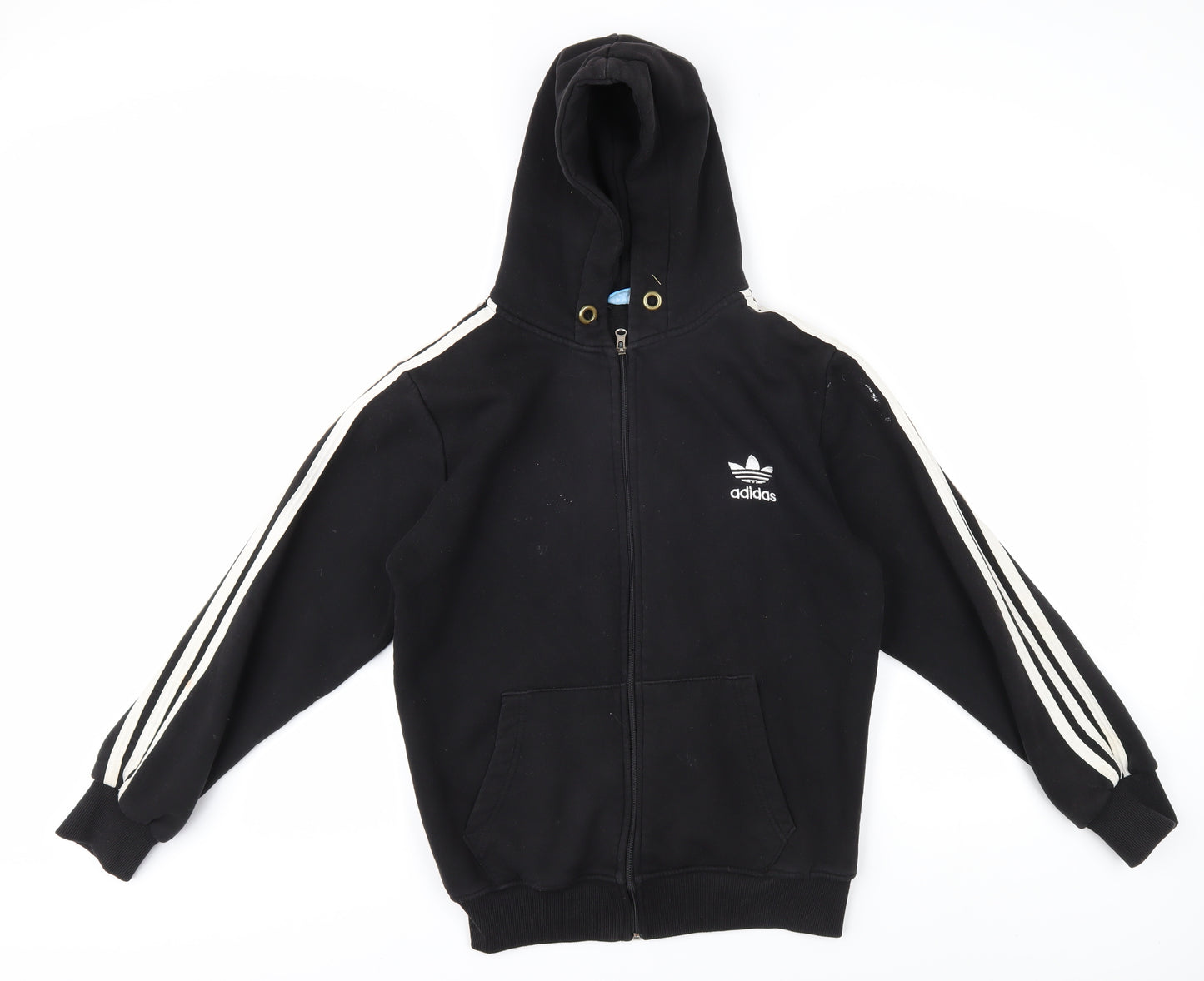 Adidas Men's Black XL Full Zip Hoodie with Logo
