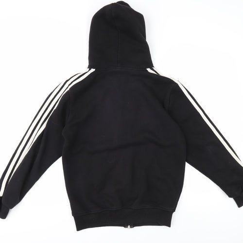 Adidas Men's Black XL Full Zip Hoodie with Logo