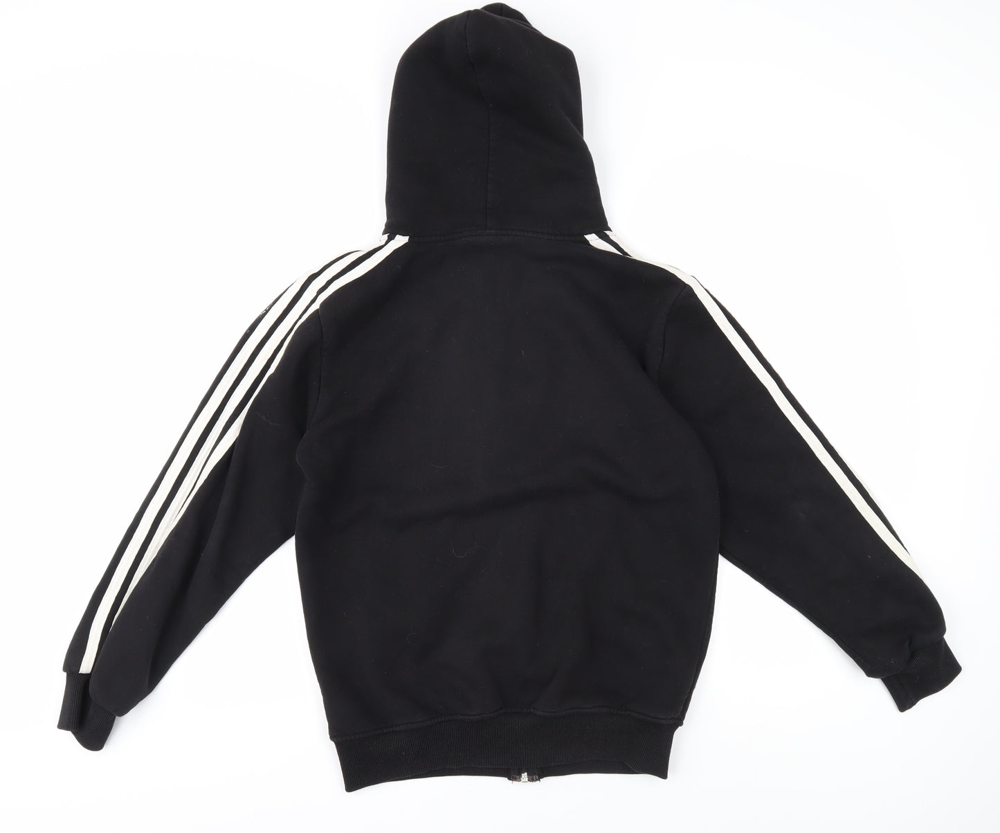 Adidas Men's Black XL Full Zip Hoodie with Logo