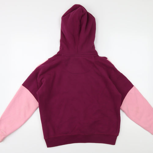Jack Wills Women's Pink Colourblock Hoodie Size 4